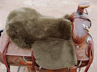 Genuine Sheepskin Western Saddle Seat Saver Cover Australian Merino Sheep Skin 